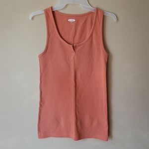Old Navy Pink Ribbed Fitted Tank Top